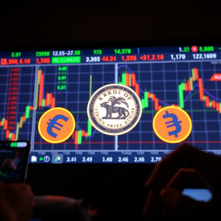 Forex Trading and Compliance with RBI Licensed Brokers in India Visual representation of currency exchange rates and compliance symbols for RBI licensed brokers