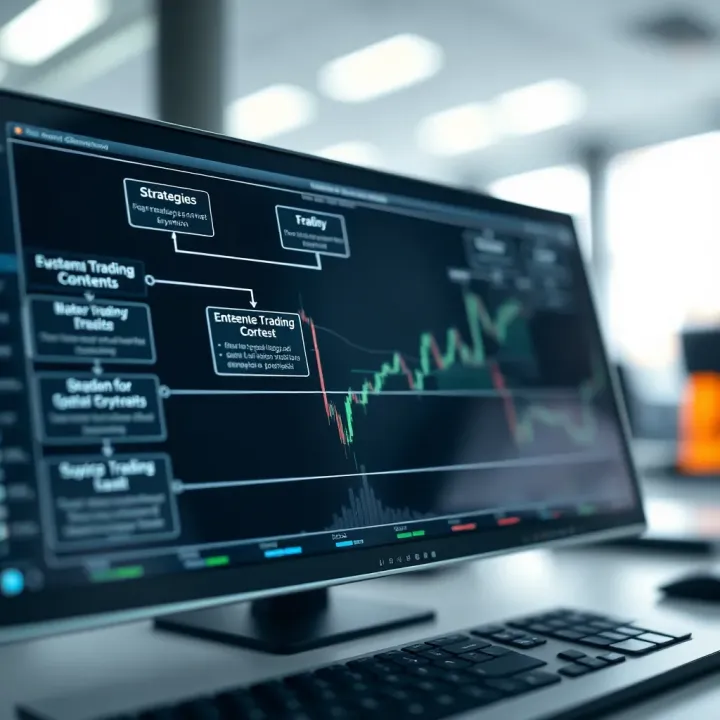 Flowchart illustrating key strategies and criteria for success in funded trading contests