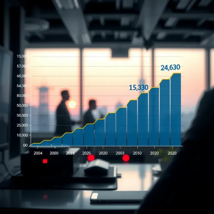 Graph showing projected market share growth of Reliance Industries across diverse sectors by 2030