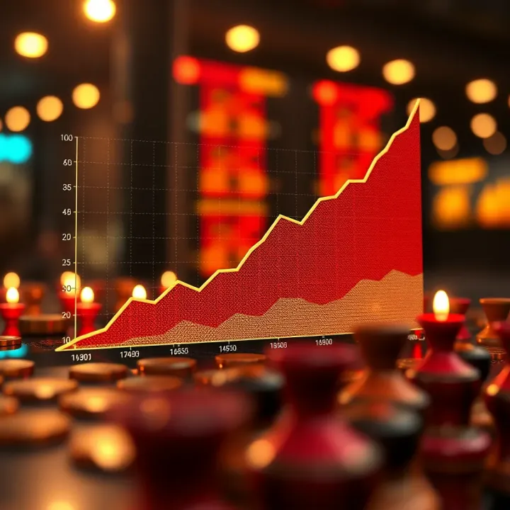 Projected Growth Trends of Reliance Industries Share Price Graph illustrating the projected growth trends of Reliance Industries share price influenced by market dynamics