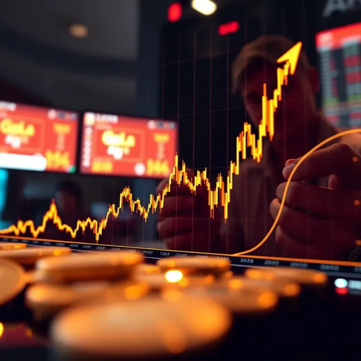Graph showing upward trend in Gala cryptocurrency price influenced by blockchain gaming advancements
