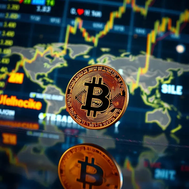 Influence of Global Events on Bitcoin Market Movements Visual representation of global events and their impact on Bitcoin valuation