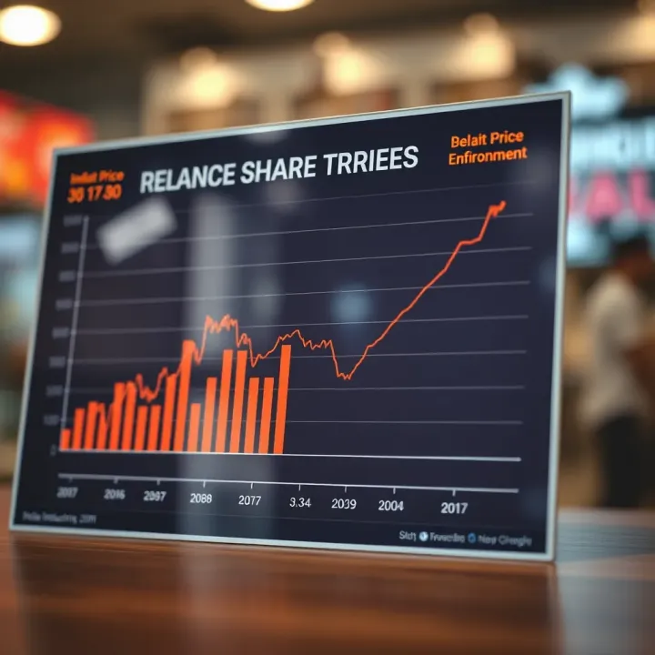 Chart depicting the impact of India's economic factors on the stock performance of Reliance Industries