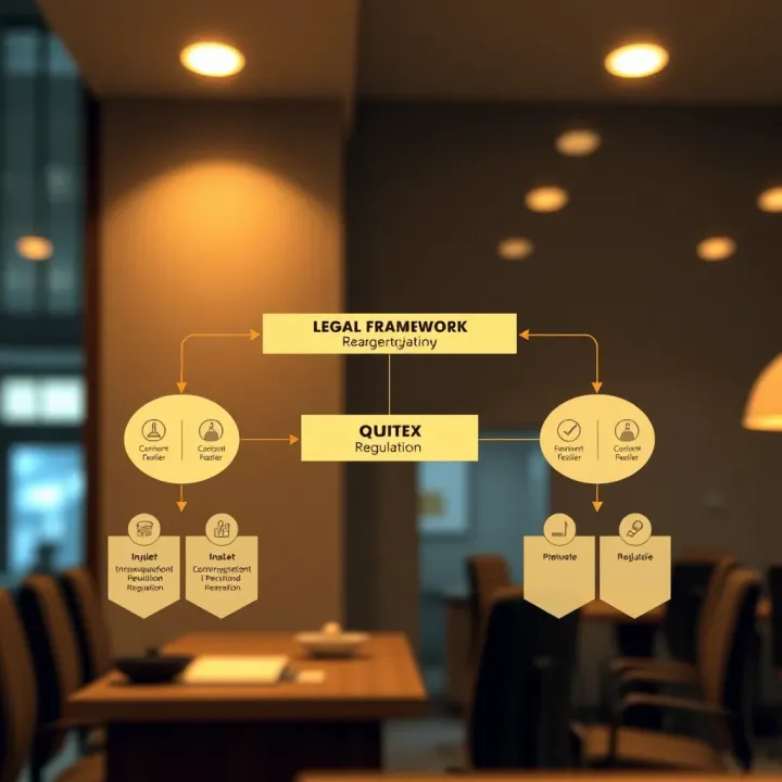 Diagram showing legal regulations related to Quotex trading platform in India