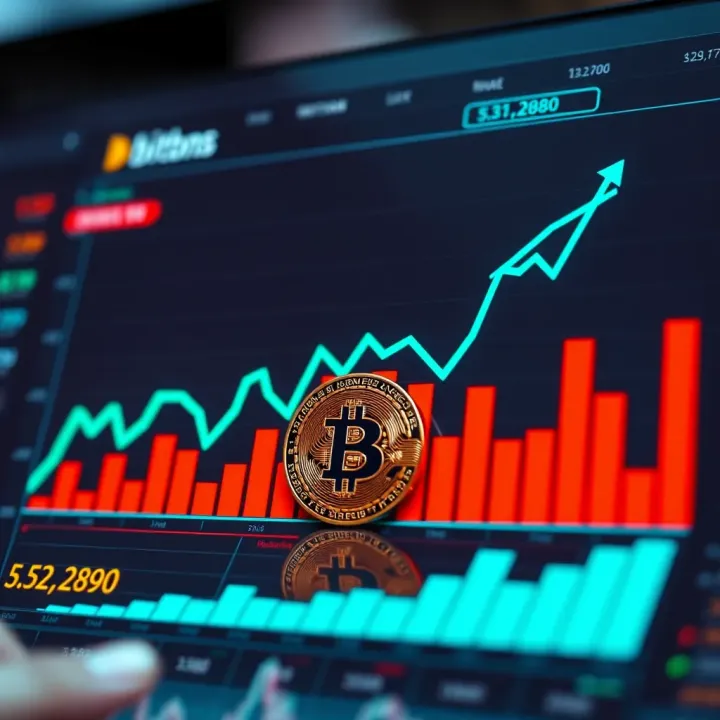 Graph illustrating growth trends and market share of Bitbns cryptocurrency exchange in India