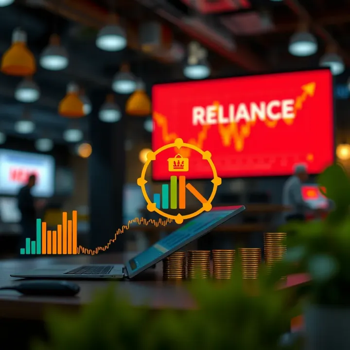 Market and Sector Challenges Impacting Indian Industry Stocks Illustration of industry sectors with icons representing market challenges and economic factors