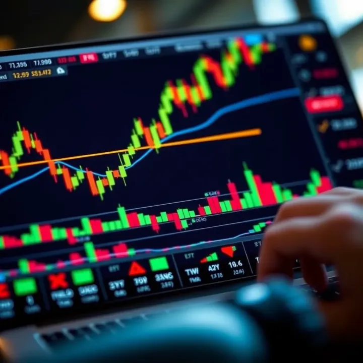 Detailed chart showing advanced trading strategies and market trends