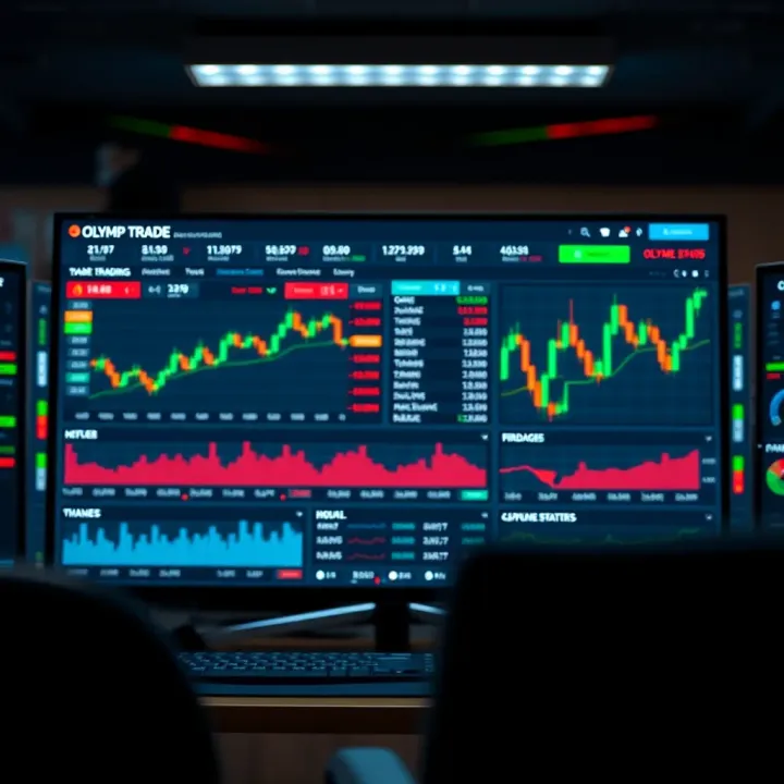 Overview of Olymp Trade platform displaying trading dashboard and various financial instruments