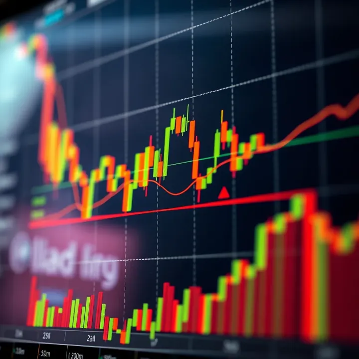 Chart showing Bollinger Bands overlaying price movements to indicate market volatility