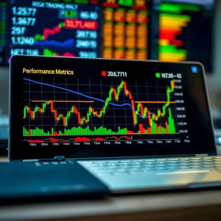Graph showing performance metrics and risk management strategies used by traders within a proprietary trading firm environment