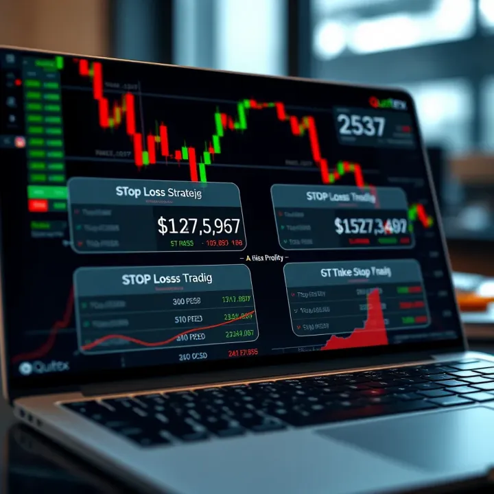 Visual representation of risk management strategies including stop-loss and take-profit settings on Quotex platform