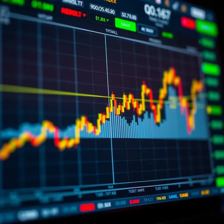 Graph showing upward trending trading signals on Quotex platform interface