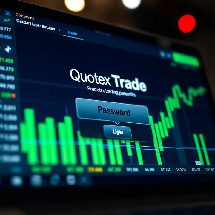Secure login page for Quotex trading platform with emphasis on password entry and user credentials
