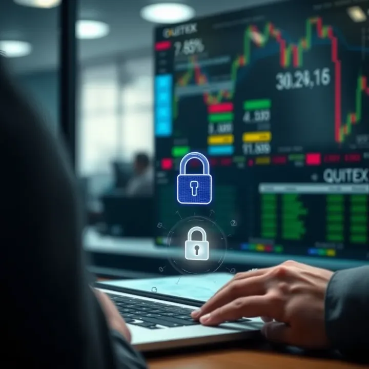 Secure digital transaction illustrating fund withdrawal from online trading account