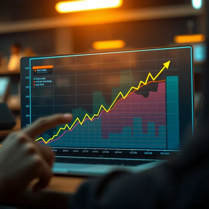 Graph illustrating increasing affiliate earnings with optimized marketing strategies and risk management