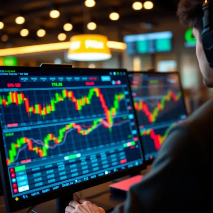 QX Broker trading platform displaying forex charts and market data