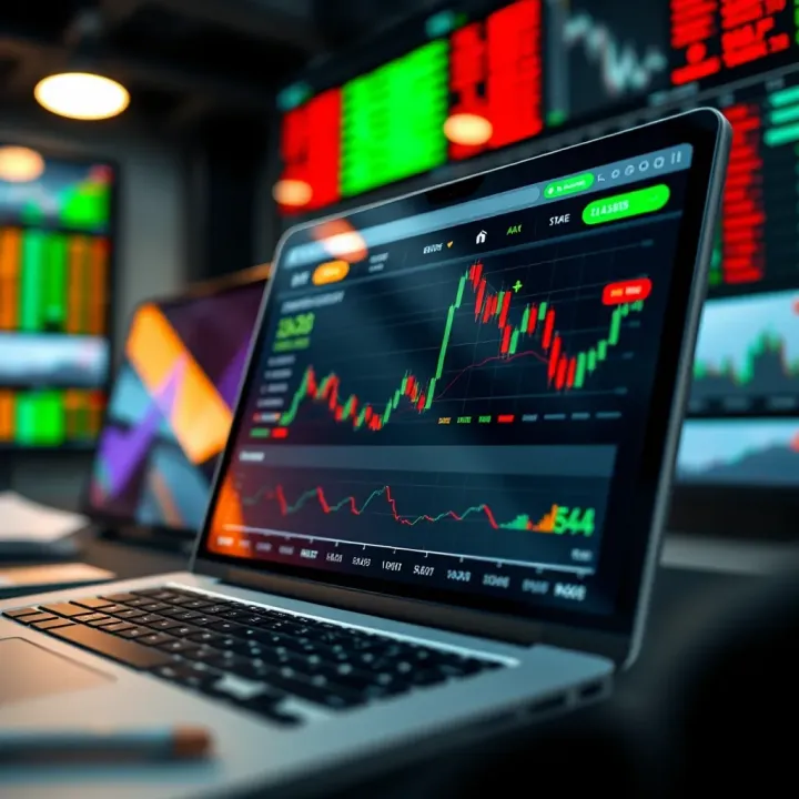 User interface showcasing the main dashboard of the QXBroker trading application