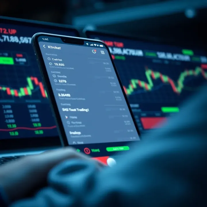 Secure account management screen with trading tools in the QXBroker app for Indian traders