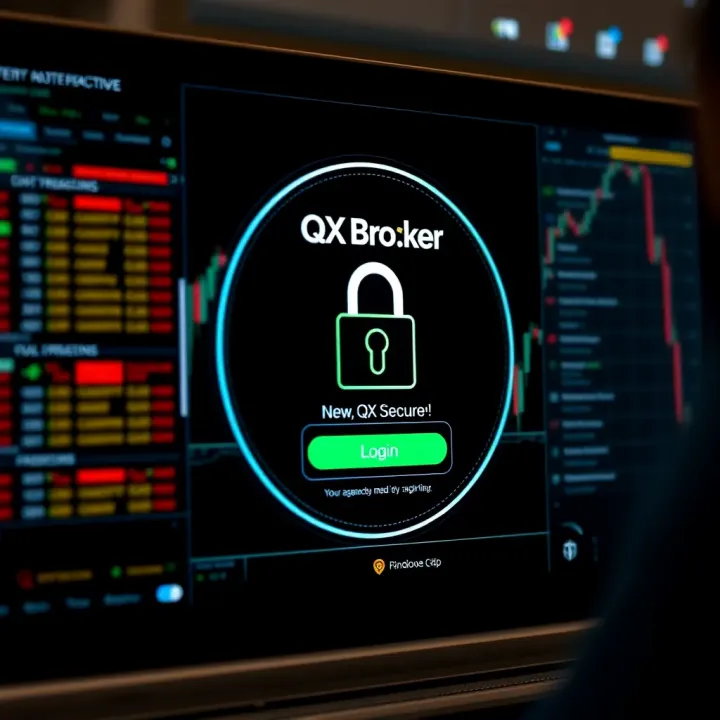 Secure login interface emphasizing cybersecurity measures for online trading