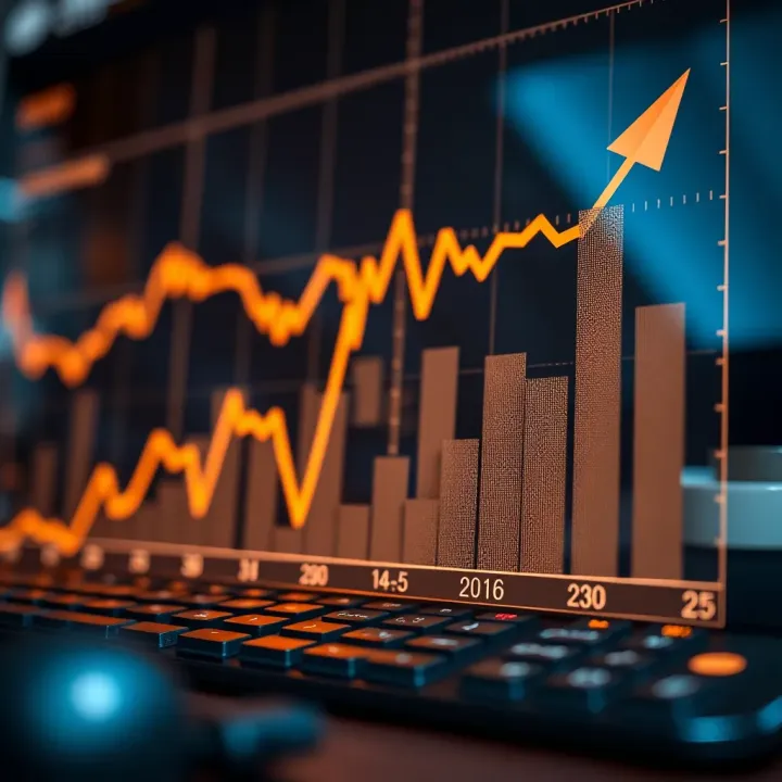 Financial Growth and Investment Trends Graph depicting financial growth and investment trends over time