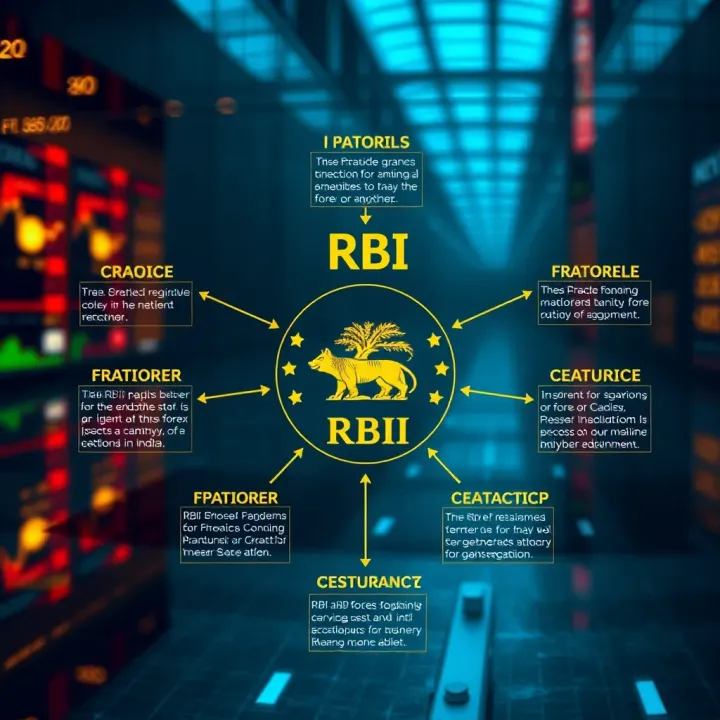 Diagram illustrating regulatory framework for forex brokers in India emphasizing RBI approval