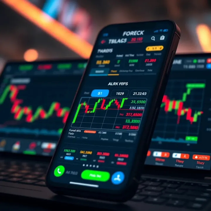 Mobile application interface showing forex trading charts and currency exchange rates approved by RBI