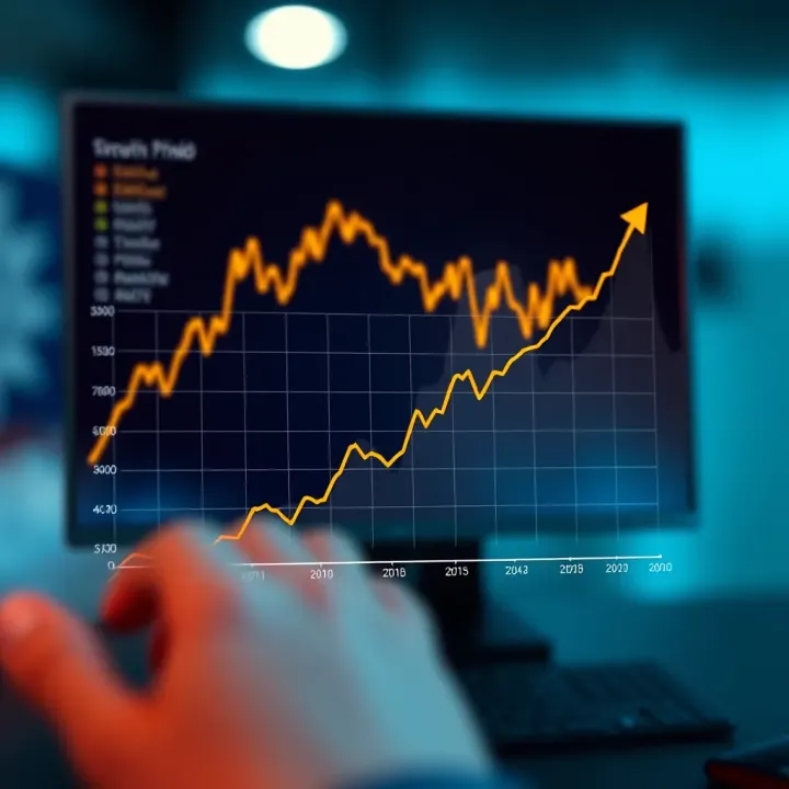 Graph showing the projected growth trend of Reliance Industries stock price influenced by market and economic factors