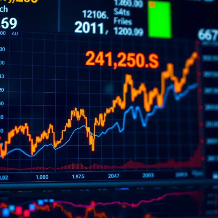 Graph showing historical stock price trends of Reliance Industries with future projections