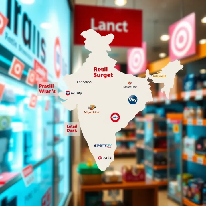 Expansion and Competitive Strategy of Retail Giants in Indian Market Strategic map highlighting expansion zones and competitive markets for retail companies in India