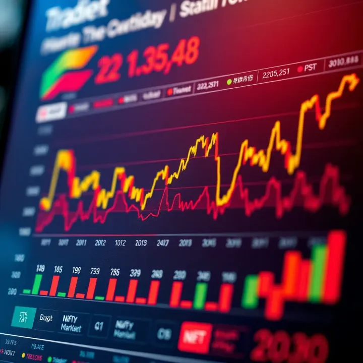 Chart showcasing sectoral contributions and economic factors influencing the Nifty 50 market trends