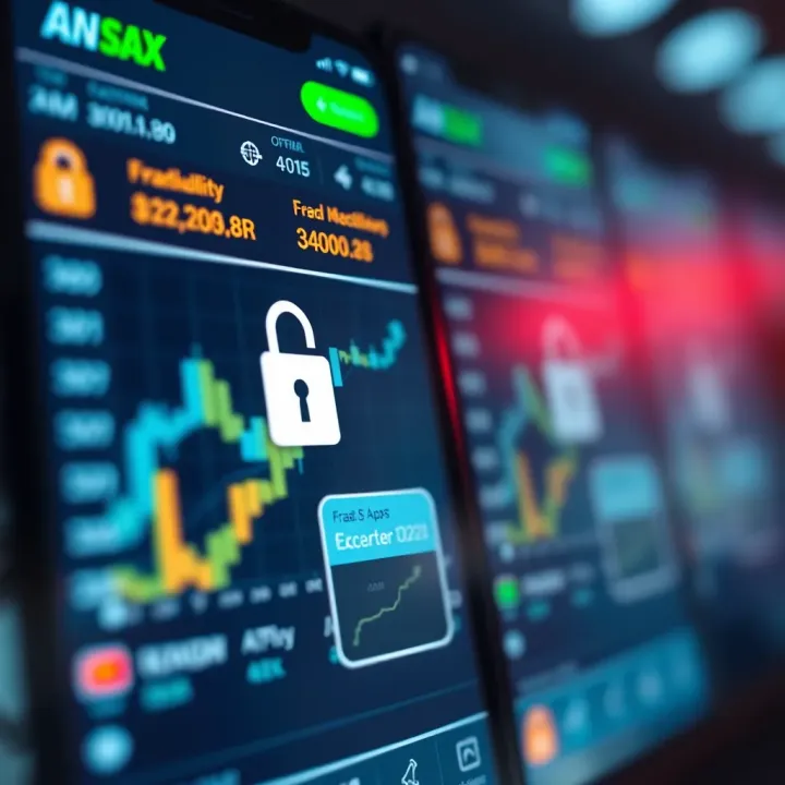 A secure trading app screen highlighting encryption and safety features for investor protection