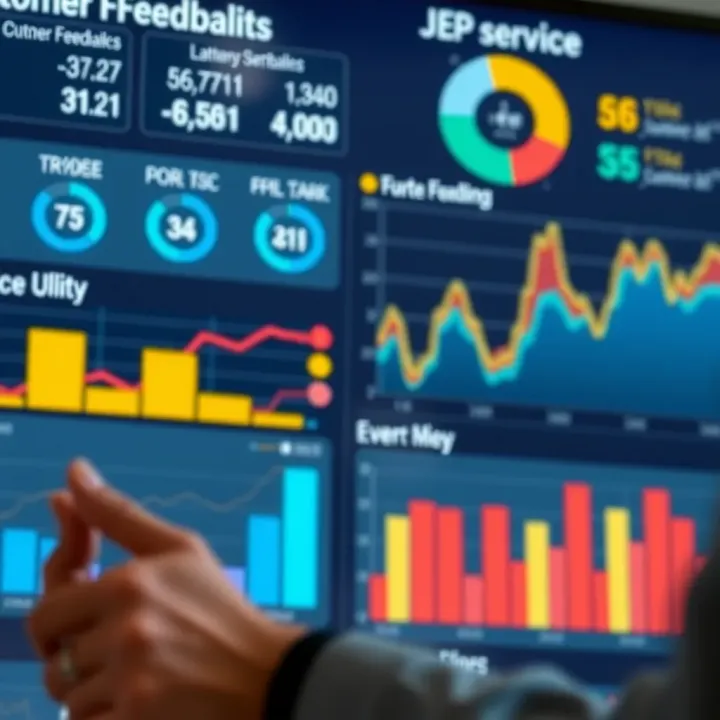 Utilizing Customer Feedback and Data to Enhance Service Quality Dashboard showing customer feedback analytics and service performance metrics
