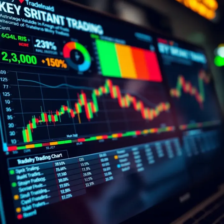 Chart showing strategies, risks, and legal factors in binary trading for Indian market