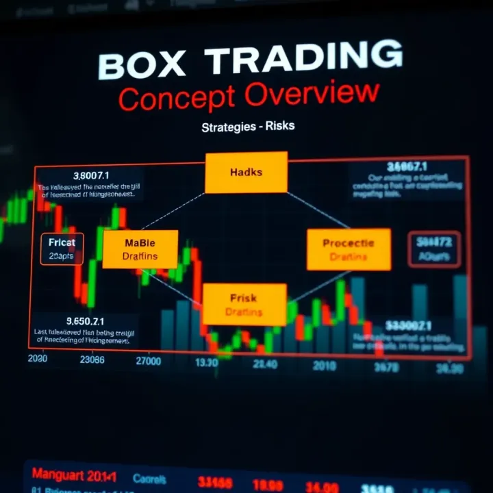 Diagram illustrating the concept of box trading with interconnected market positions and price movements