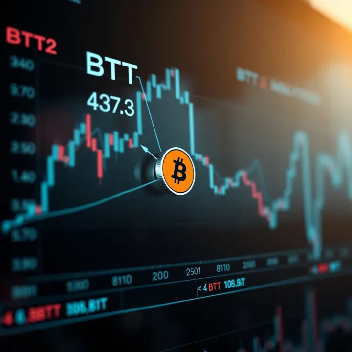 Graph showing the price fluctuations of BTT token over time