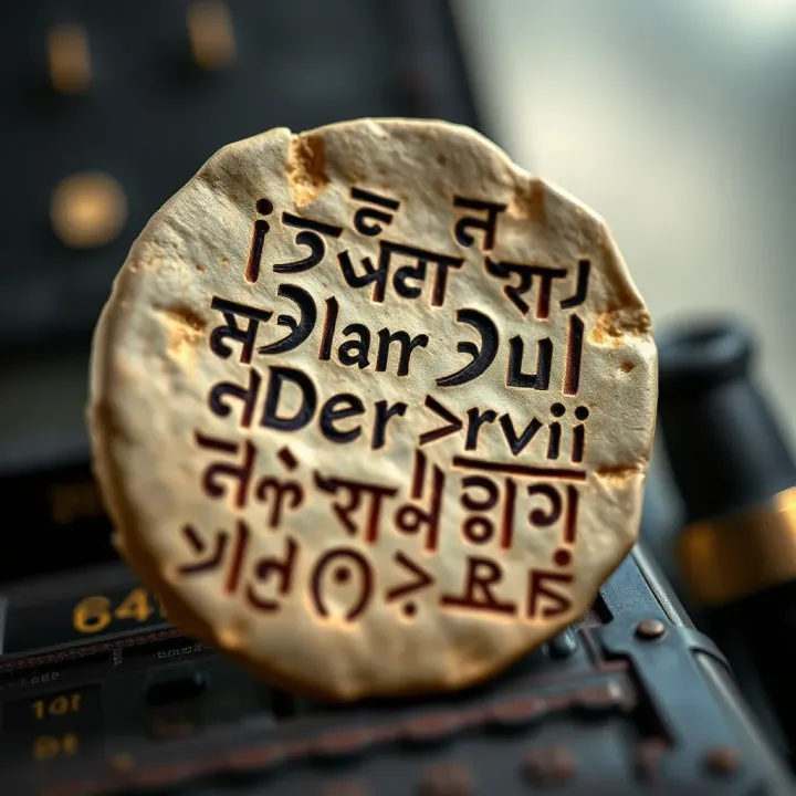 Linguistic Origins of the Term 'Dervi' Ancient script illustrating the linguistic roots of the word 'dervi'
