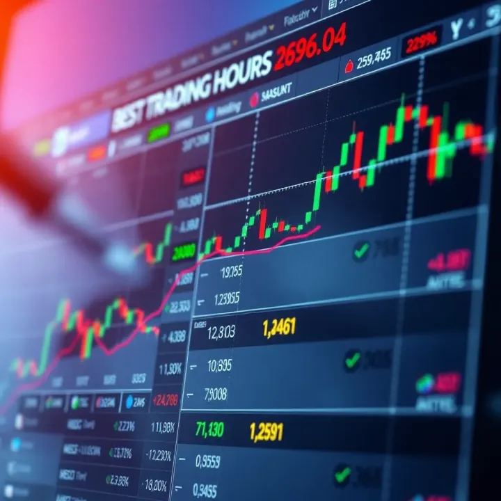 Chart highlighting optimal Exness trading times for various instruments in India
