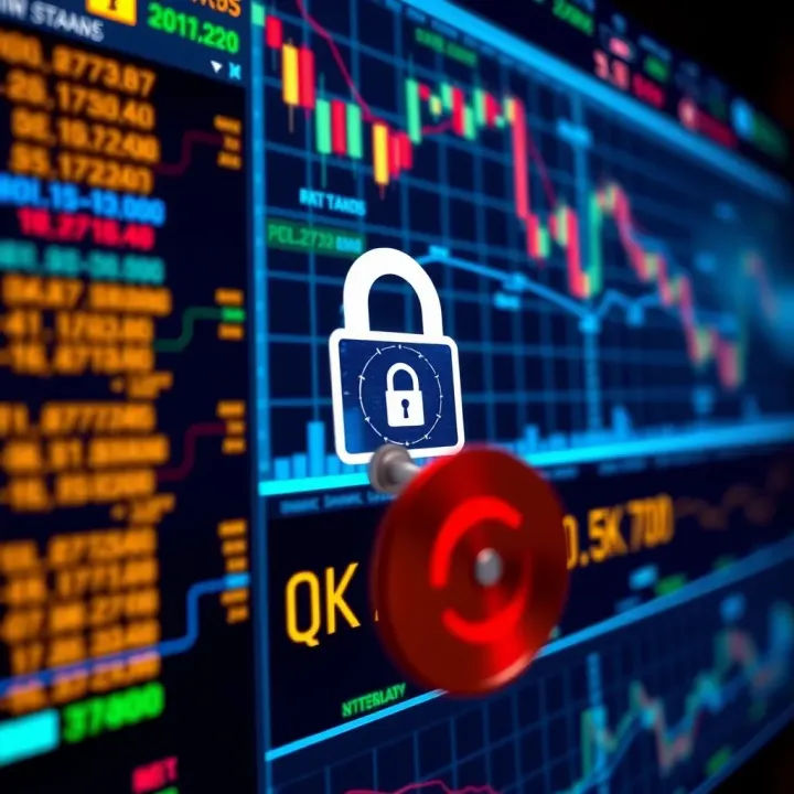 Illustration of a digital code unlocking a secure trading platform