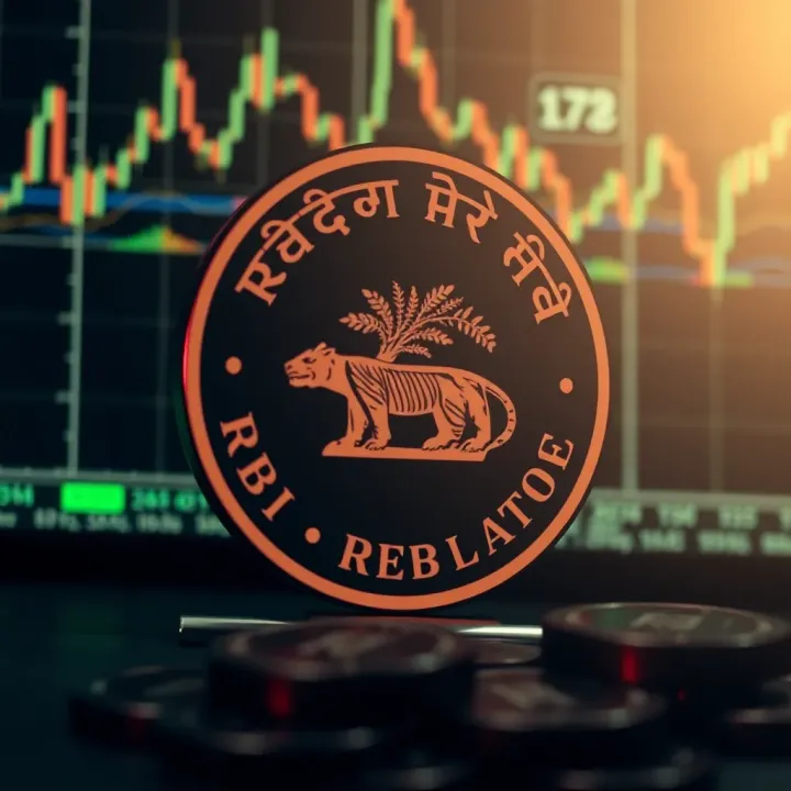 Illustration showing regulatory framework of RBI overseeing forex brokers in India